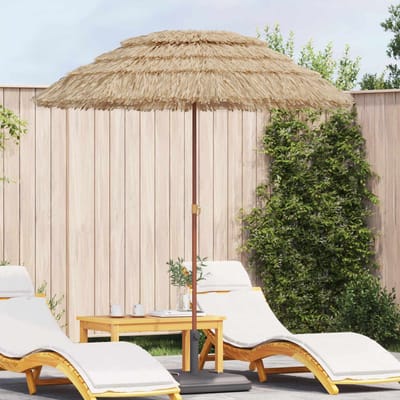 vidaXL - Strandparasol - 160 - x - 160 - x - 196 - cm - Polyester - en - Staal - Naturel