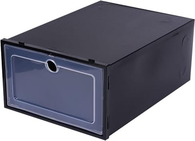schoenendoos, transparante schoenendoos plastic clamshell lade type schoen afwerking stofdichte opbergdoos Schoenopslag (Color : A, Size : L)