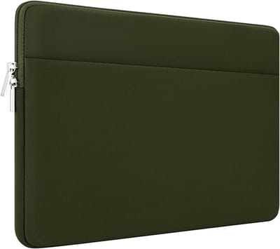 Draagbare 13 Inch Laptop Sleeve voor 14 Inch Macbook Pro en Air - Schokbestendige, Gewatteerde Tas met Voorvak voor Bescherming en Gemak