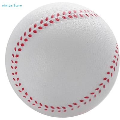 Balles de Baseball Douces Cuir PU Élastique Doux Solide Vêtement d'Entraînement Résistant à l'Usure Balle de Baseball Pratique de Battage Softball pour Frappe de Batte 7.5cm