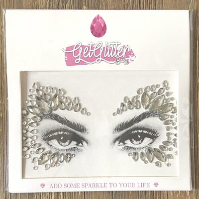 GetGlitterBaby® - Glitter Face Jewels / Festival Glitters / Strass Glitter Steentjes / Plak Diamantjes voor Gezicht / Rhinestones - Zilver