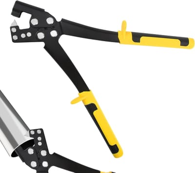 Krimptang Staal - Profielverbinding tang - Bouw en constructie - Hoge sterkte metaal - 31 cm - Geel