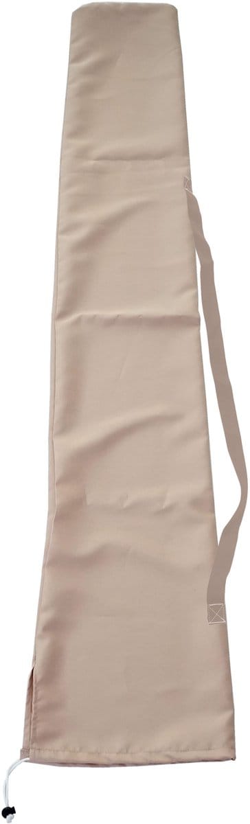 Beschermhoes voor parasol tot 3x4m, afdekhoes met trekkoord ~ crème