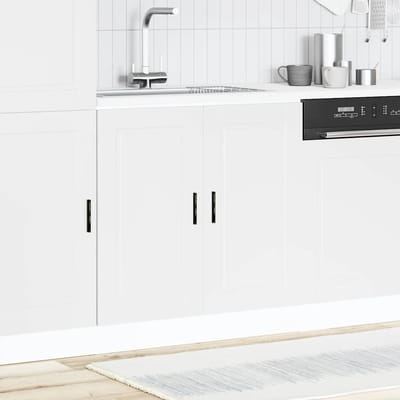vidaXL - Spoelbakonderkast - Porto - 80x46x81,5 - cm - bewerkt - hout - wit