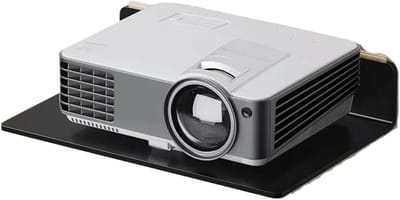 Projector Muurbeugel - Apparatuur Plank - Opbergen en Monteren - Boorvrije Optie - Medium Formaat - Zwart