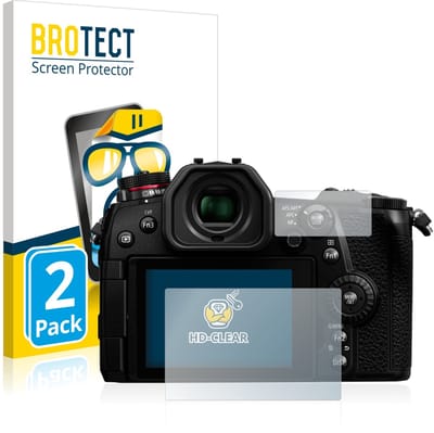 BROTECT - Screenprotector voor Panasonic Lumix DC-G9 - Folie Beschermfolie transparant 2 Stuks