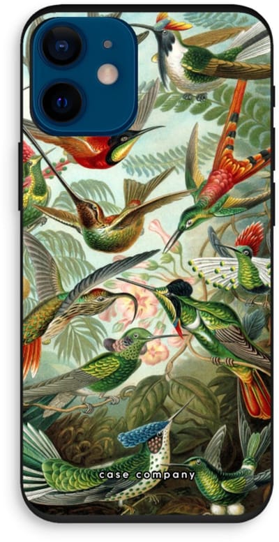 Case Company® - Hoesje geschikt voor iPhone 12 mini hoesje - Haeckel Trochilidae - Biologisch Afbreekbaar Telefoonhoesje - Bescherming alle Kanten en Schermrand