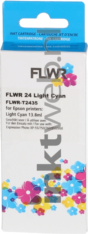 FLWR - Inktcartridge / 24 / Licht Cyaan - Geschikt voor Epson