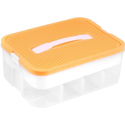 Opbergdoos voor kinderen, bouwstenen, stapelbare opbergdoos, verstelbare opbergdoos voor diverse spullen, cosmetische doos met handvat, speelgoedorganizer