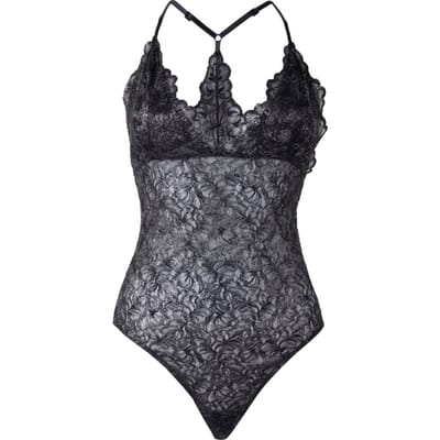 AllSaints Erity Coated Body Metallic Black Size: 2 | Bodysuits Outlet | Dames | Zwart