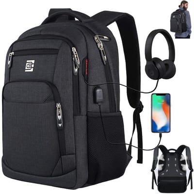 Wishdor Laptoprugzak 15,6 inch – USB-Poort, Waterafstotend Oxford, Veel Vakken, Anti-Diefstalvak en Ergonomisch Design