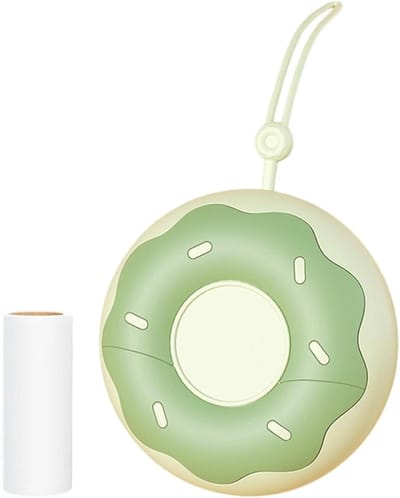 Pluisroller Kleding - Draagbare Reiniger - Huis Dierenharen Verwijderen - Compact Donut Ontwerp - 9 cm - Groen