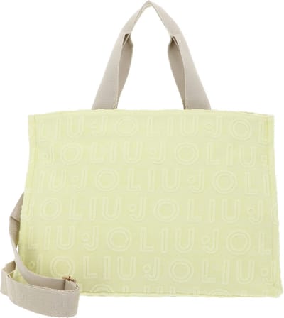LIU JO Shopper Schoudertas Jacquard Plain Tote Pale Yellow Lichtgeel