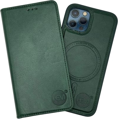 HEM Chique case geschikt voor Apple iPhone 16 Pro Max hoesje met pasjeshouder,fotovakje, magneetring & magsafe met uitneembare binnenkant Chique Green