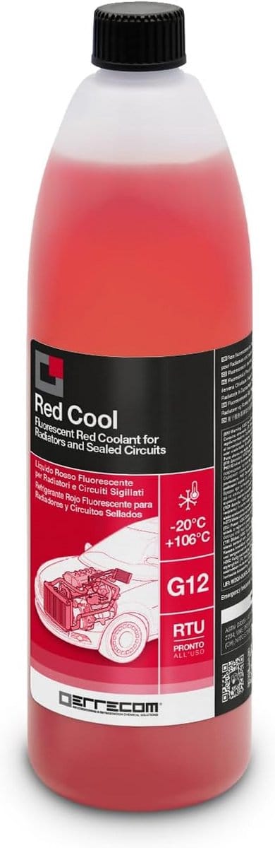 Koelvloeistof Antivries G12 Concentraat Klaar voor Gebruik -20°C 1 Liter