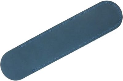 Leren Pennen Etui voor Vulpennen, Handgemaakt en Zacht, Ideaal voor School en Kantoor, 1 Stuk (15cm x 4.2cm, Blauw)
