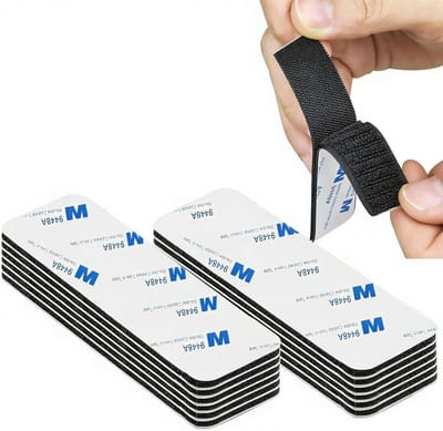 Dubbelzijdige Klevende Pads - Extra Sterke Dubbelzijdige Tape voor Diverse Toepassingen - Rechthoekig Zwart (3×10cm, 10 stuks)