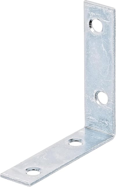 Stoelhoek Verzinkt - Versterkingshoek - Houtverbindingen Maken - Corrosiebestendig - 18x60x60mm - Zilver