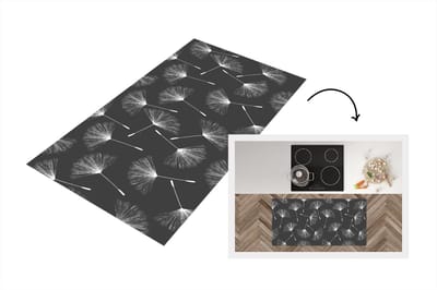 Keukenloper - Loper keuken - Design - Paardenbloem - Plant - 120x60 cm - Keukenloper vinyl