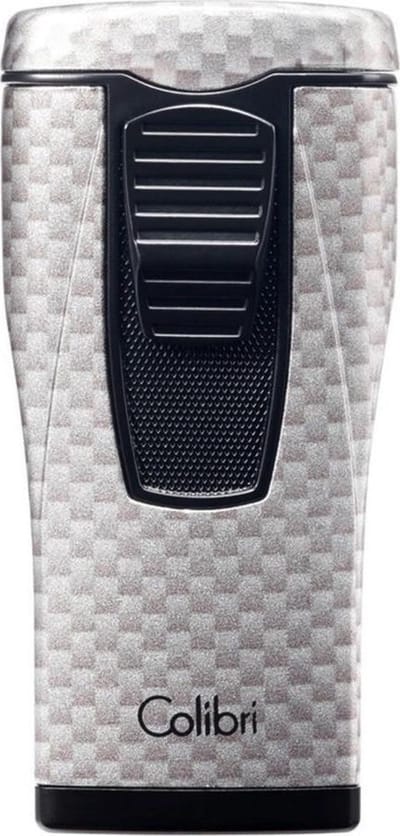 Aansteker Colibri Monaco carbon zilver