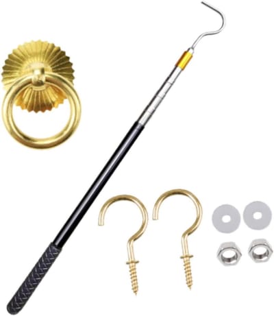 Verwijderingshaken Set - Ladder Hulpstukken - Zolder Toegang - Intrekbare Stang - 56-164 cm