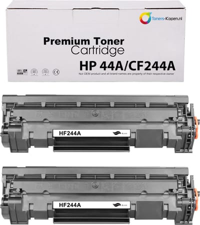 HP CF244A - Toner Zwart 2-pack - 2.000 pagina's totaal - Huismerk Compatible - Geschikt voor HP LaserJet Pro M15 HP LaserJet Pro M15a HP LaserJet Pro M15w HP LaserJet Pro M17 HP LaserJet Pro M28 HP LaserJet Pro M28a HP LaserJet Pro M28w