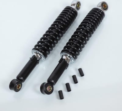 RSM achterdemper voor bromfiets MBK 50 51 Kansas, verstelbaar, zwart, 310 mm, nieuw