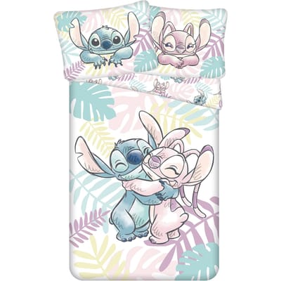 Stitch en Angel dekbedovertrek Knuffel 140 x 200 cm - 70x90cm