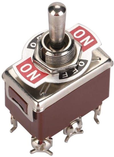 aladdien - Heavy-Duty tuimelschakelaar - 6 Pin AAN-UIT-AAN - Betrouwbaar en duurzaam - Compact formaat - Voor verschillende toepassingen - Ideaal vo...