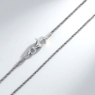 Cavill - 925 Sterling Zilveren Ketting - 70 cm - Gerhodineerd Criss-Cross Design - Tarnish Bestendig - Karabijnsluiting - Elegante Zilveren Ketting