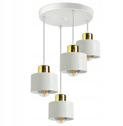 Hanglamp Roller EZ4 Wit Goud E27 - Stijlvol en Modern