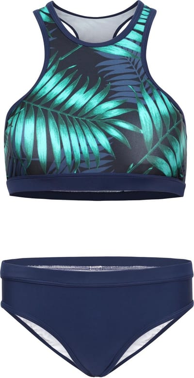 Bikini sport basic Tropical leaf 128-134