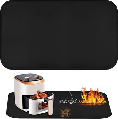 Hittebestendige Keukenmat, 40x60cm Beschermmat voor Aanrecht, Waterdicht en Vuurvast, Ideaal voor Airfryer, Koffiezetter en Oven