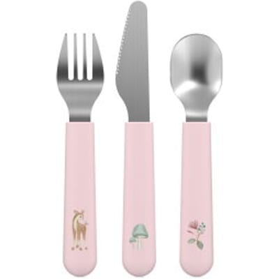 Mepal Mio Kinderbestek Little Dutch - 3-delig. vork. mes en lepel - Roestvrij staal - Kinderservies - Fairy Garden