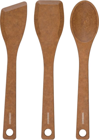 Combekk Pressed FSC Wood Keukengerei Set – 3-delig - Bruin (Lepel, Spatel, Turner)