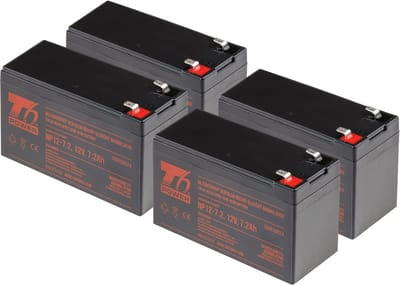 Reservebatterij - UPS Batterij - Stroomvoorziening - Vervangende Accu - 12V 28.8Ah - Zwart