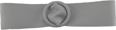 Grijze Brede Leren Riem Ronde Gesp - Taille Riem - Leer Leder - Brede Dames Riemen Ceinturen - Grijs