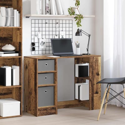 vidaXL - Bureau - Oudhout - 100 - x - 40 - x - 75 - cm - Bewerkt - hout