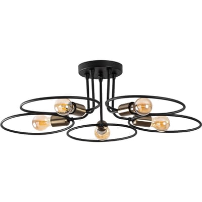 Circle Kroonluchter | IJZEREN BODY | Zwart - Asir Group - Plafondlampen - Zwart - Metaal - Plafondlampen -