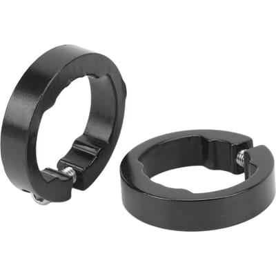 2 Pièces Poignées de Vélo Anneaux de Serrage Alliage d'Aluminium Belles Pratiques Poignées de Vélo à Serrage pour Guidon de Vélo de 22,2 mm noir
