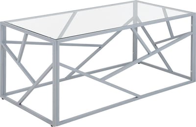 ORLAND - Salontafel - Zilver - Glas