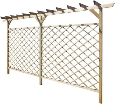Rozenboog Pergola - Klimhulp Hout - Planten Ondersteunen - Onbehandeld Dennenhout - 161 x 144 cm - Houtkleur