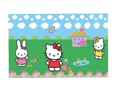"Set Hello Kitty™ muurdecoraties - Feestdecoratievoorwerp - One size"