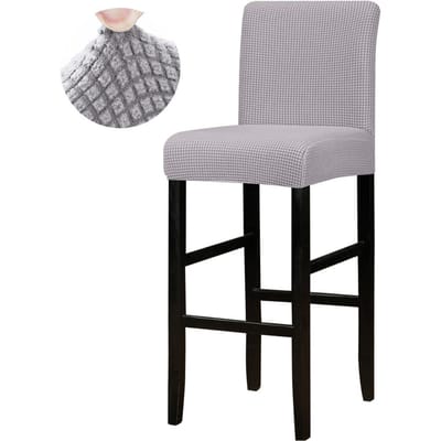 Jacquard Barkrukhoes Korte Rug Barkruk Stoelhoezen Slipcovers Hotel Banket Dineren Kleine Maat Stoelhoes Effen Kleur 1 Piece