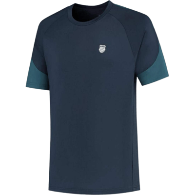 K-Swiss Hypercourt Mesh Crew 3 T-shirt - Peacoat/Indian Teal - Maat S