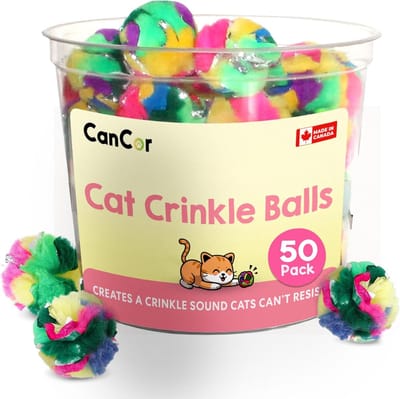 Mini Balletjes - Katten Speeltjes - Spelen met Katten - Zacht en Duurzaam - 50 Stuks - Meerkleurig