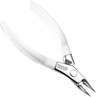 AdroitGoods dubbele-V nagelgroefkniptang – Ultraskarpe precisietang voor ingegroeide en verdikte nagels - Professionele Nagelriemknipper - Wit