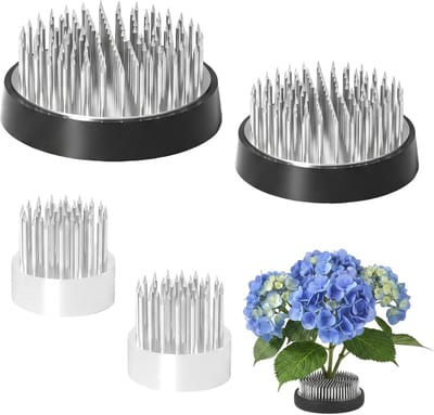 Bloemenhouder Set - Bloemen Egel - Bloemen Schikken - Roestvrij Staal - 4 Maten - Zilver