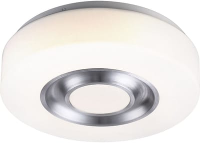 8 watt LED plafondlamp rond armatuur verlichting metaal wit aluminium acryl opaal Globo 41688 ONIL