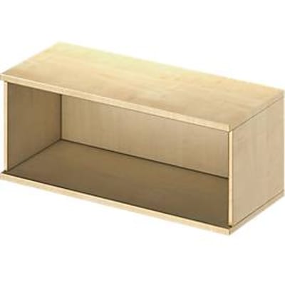 Open opzetkast TETRIS WOOD - B 1000 x D 421 x H 400 mm - 1 OH - ahorn decor - ons merk Schäfer Shop Genius
